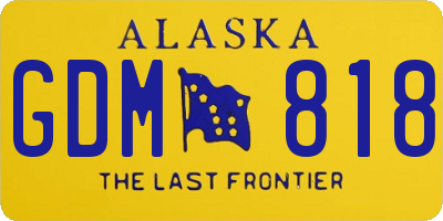 AK license plate GDM818