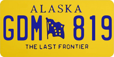 AK license plate GDM819