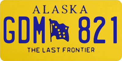 AK license plate GDM821