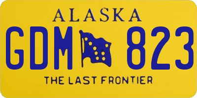 AK license plate GDM823