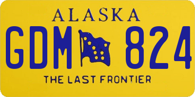 AK license plate GDM824