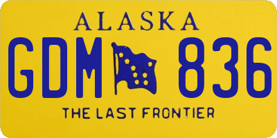 AK license plate GDM836