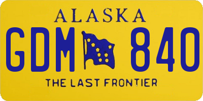 AK license plate GDM840