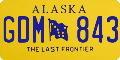 AK license plate GDM843