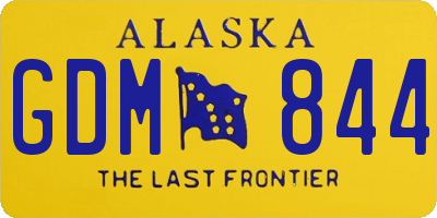 AK license plate GDM844