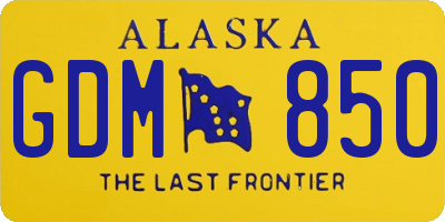 AK license plate GDM850