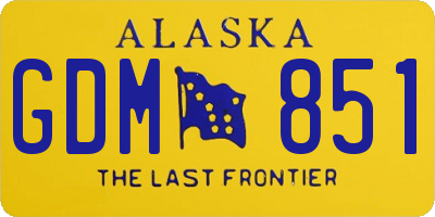 AK license plate GDM851