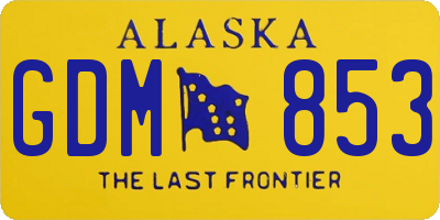 AK license plate GDM853