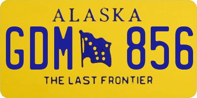 AK license plate GDM856