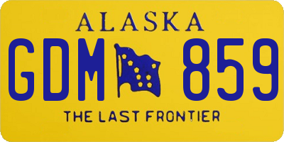 AK license plate GDM859