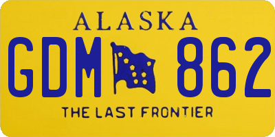AK license plate GDM862
