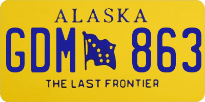 AK license plate GDM863