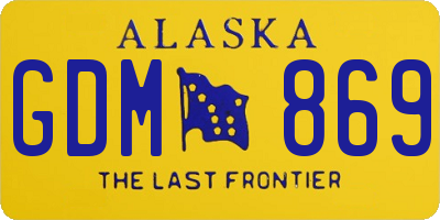AK license plate GDM869