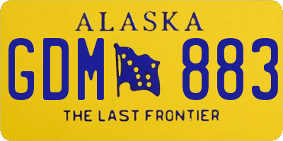 AK license plate GDM883
