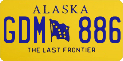 AK license plate GDM886