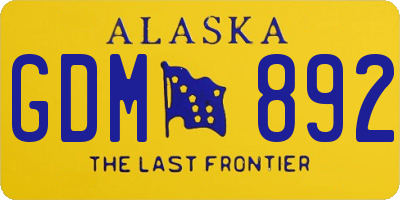 AK license plate GDM892