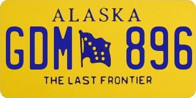 AK license plate GDM896