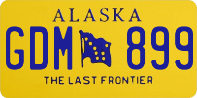 AK license plate GDM899