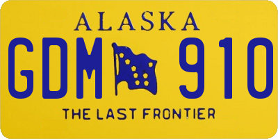 AK license plate GDM910