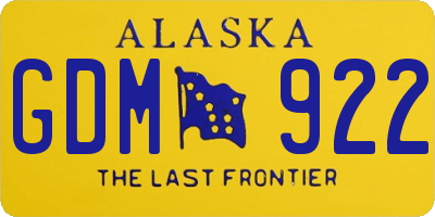 AK license plate GDM922