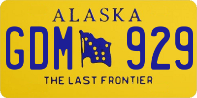 AK license plate GDM929