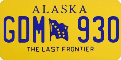 AK license plate GDM930