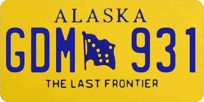 AK license plate GDM931
