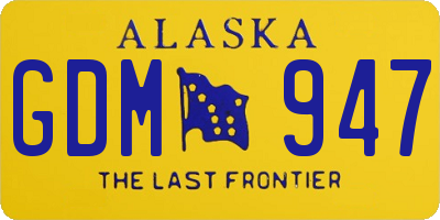 AK license plate GDM947