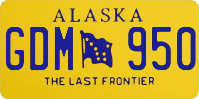 AK license plate GDM950