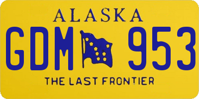 AK license plate GDM953