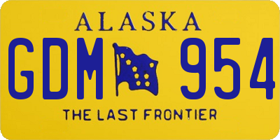 AK license plate GDM954