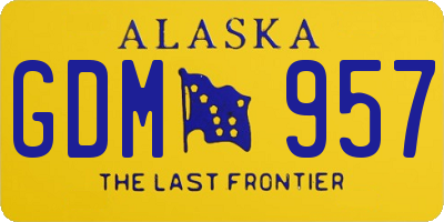 AK license plate GDM957
