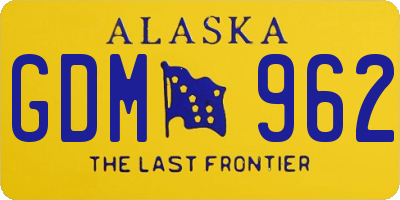AK license plate GDM962