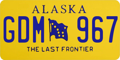 AK license plate GDM967
