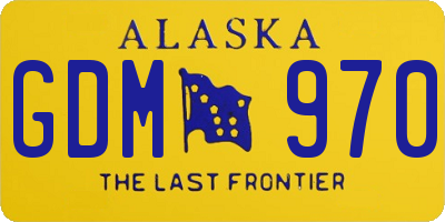 AK license plate GDM970