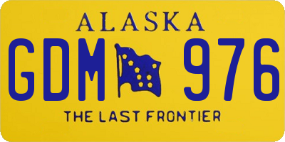 AK license plate GDM976