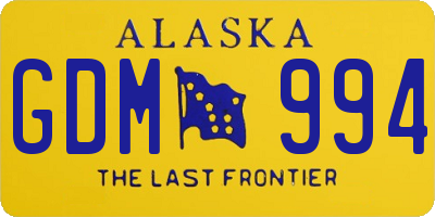 AK license plate GDM994