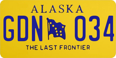 AK license plate GDN034