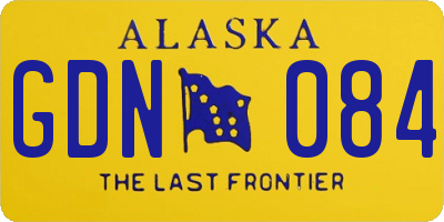 AK license plate GDN084