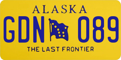 AK license plate GDN089