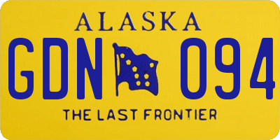 AK license plate GDN094