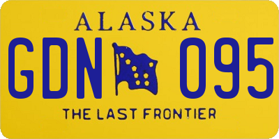 AK license plate GDN095