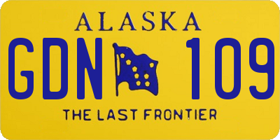 AK license plate GDN109