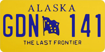 AK license plate GDN141