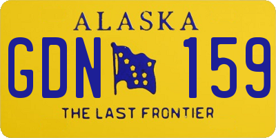 AK license plate GDN159
