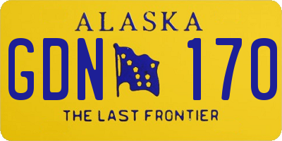 AK license plate GDN170
