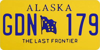 AK license plate GDN179