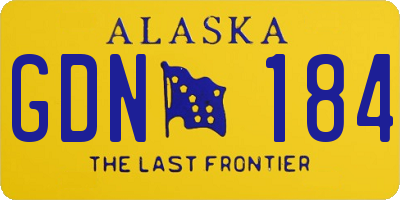 AK license plate GDN184
