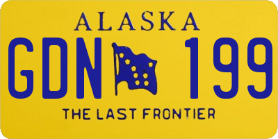 AK license plate GDN199