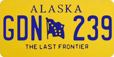 AK license plate GDN239